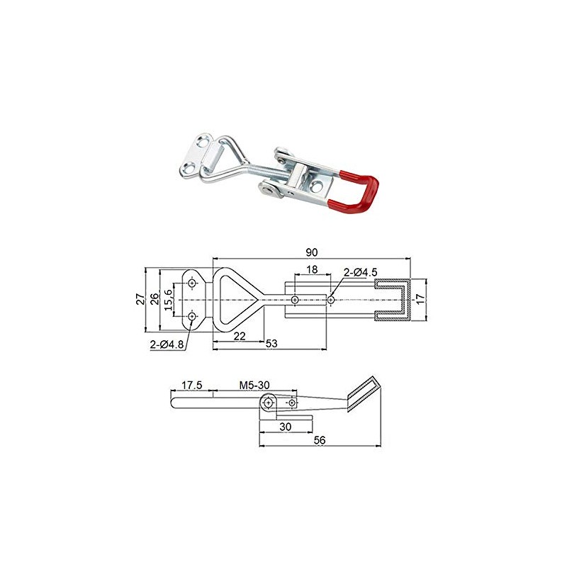 JUNKER Turnbuckles M5 (Holding Force 165 kg) Stainless Steel SS304