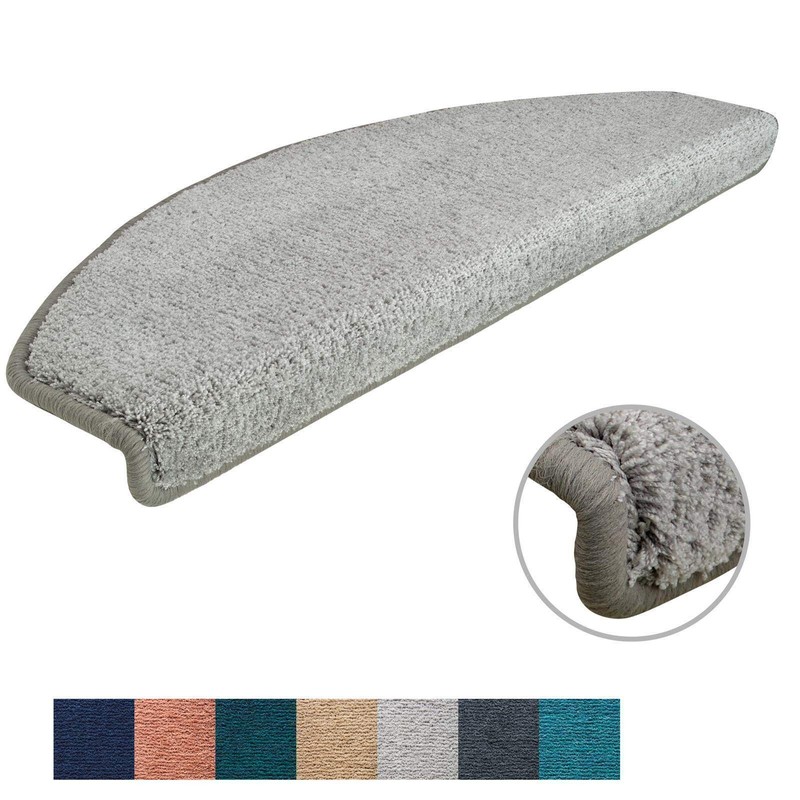 Kettelservice-Metzker Sweet Semicircular Stair Mats in Various Colours Light Grey