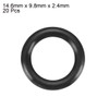 uxcell Nitrile Rubber O-Rings 14.6mm OD 9.8mm ID 2.4mm Width,