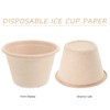 50pcs Brown Paper Ice Cream Cups: Disposable Dessert Bowls Snack
