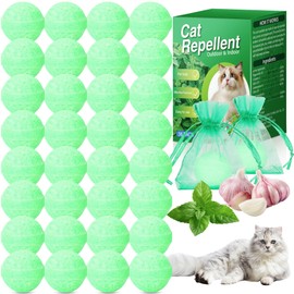 36 Pack Cat Repellent Outdoor, Natural Peppermint Oil Cat Deterrent Outdoor Indoor, Anti Cat Scratch for Furniture, Keep Cats Off Yard Garden Lawn Plants