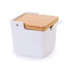 Lucky Goddness Ceramic Sugar Bowl with Bamboo Lid and Spoon,Porcelain