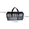 Evelots Cassette Tape Bag -See Thru Organizer Storage with Handles