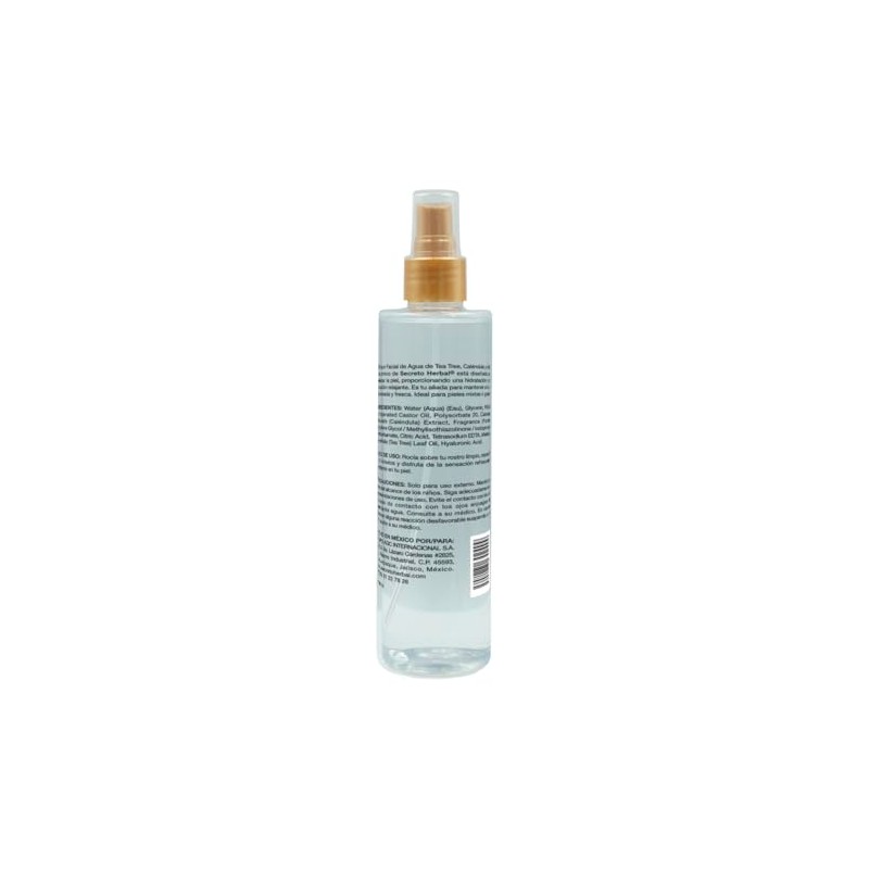 Secreto Herbal Agua Cosmética con Agua de Tea Tree, Caléndula