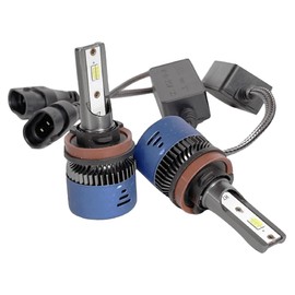 H11 H8 Ice Blue LED Fog Light Bulbs Halogen Upgrade Replacement, 3-In-1 6000K 8000K 10000K Switchback LED DRL CSP 3570 40W High Bright Cool White to Blue, Strobe Flashing Lights, Pack of 2