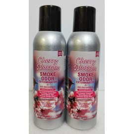 Smoke Odor Exterminator 198 gm/ 7 oz Large Spray Cherry Blossom 7oz Can 2 Pack., Assorted
