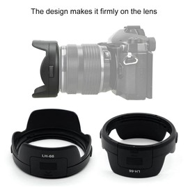 LH-66 Camera Mount Lens Hood compatible with Olympus M. ZUIKO ED 12-40mm F2.8 Lens DSLR Lens Hood