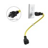 15-Ft 12AWG 15Amp to 20Amp-Extension Cable,15 Amp Household Plug to