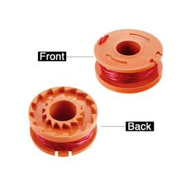 Hsthe Sea Pack of 8 Spools for Worx Lawnmower Thread Spool for Lawnmowers Compatible with Worx WA0010 Cordless Lawnmower (6 Spools + 2 Cap Covers)