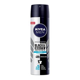 NIVEA MEN Desodorante Antimanchas, Black  White Invisible Fresh (150 ml) Frmula anti manchas, anti olor, anti sudor, anti irritacin y anti residuos...