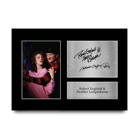 HWC Trading A4 Robert Englund & Heather Langenkamp Nightmare on Elm Street Gifts Printed Signed Autograph Picture for Movie Memorabilia Fans
