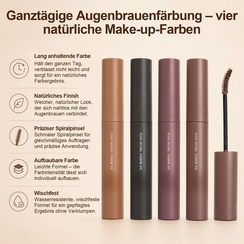 Jutqut Braun Eyebrow Gel Waterproof, Long-Lasting Eyebrow Gel, #4