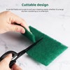 10 PCS Heavy Duty Scour Pads,Green Scrub Pads,Diamond Sponge Cleaning