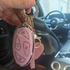 LORYVAN Key Fob Cover Fit for Hyundai with Diamond Heart