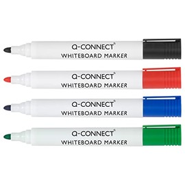 Q-Connect Drywipe Marker Pen Assorted (Pack of 10), black