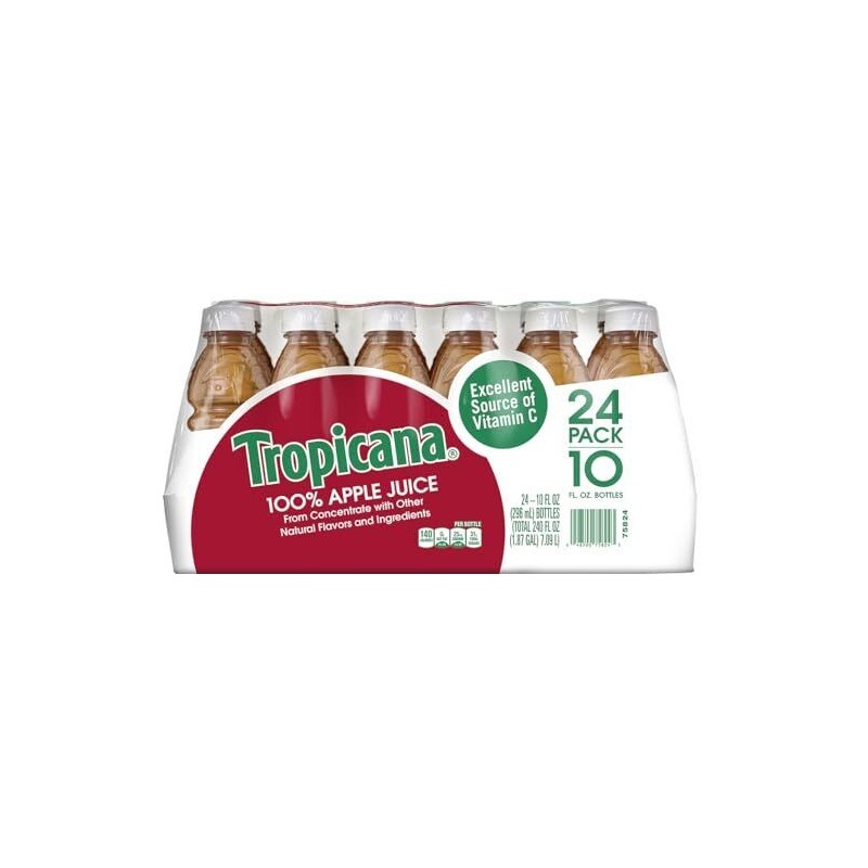 Tropicana 100 Apple Juice Variety Pack 24 Bottles of 10