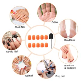 Healeved 30pcs Nail Sanding Caps Set with Manicure Polishing Suitable for Electric Nail Files Portable and Lightweight Design
