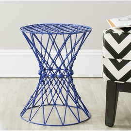 Safavieh Home Collection Charlotte Dark Blue Wire Stool