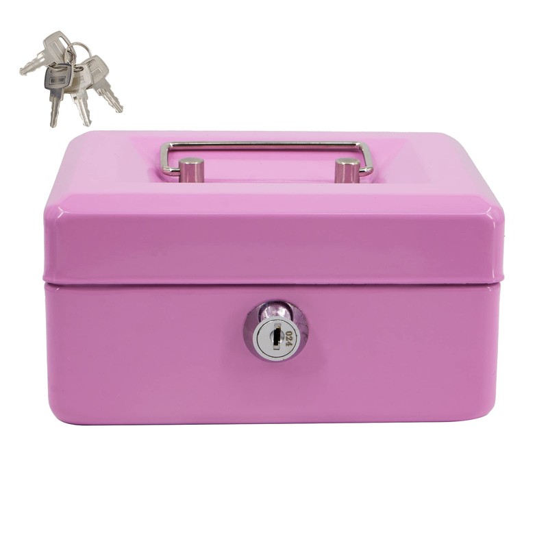 Time to Sparkle Small Lock Box Money Safe with Tray