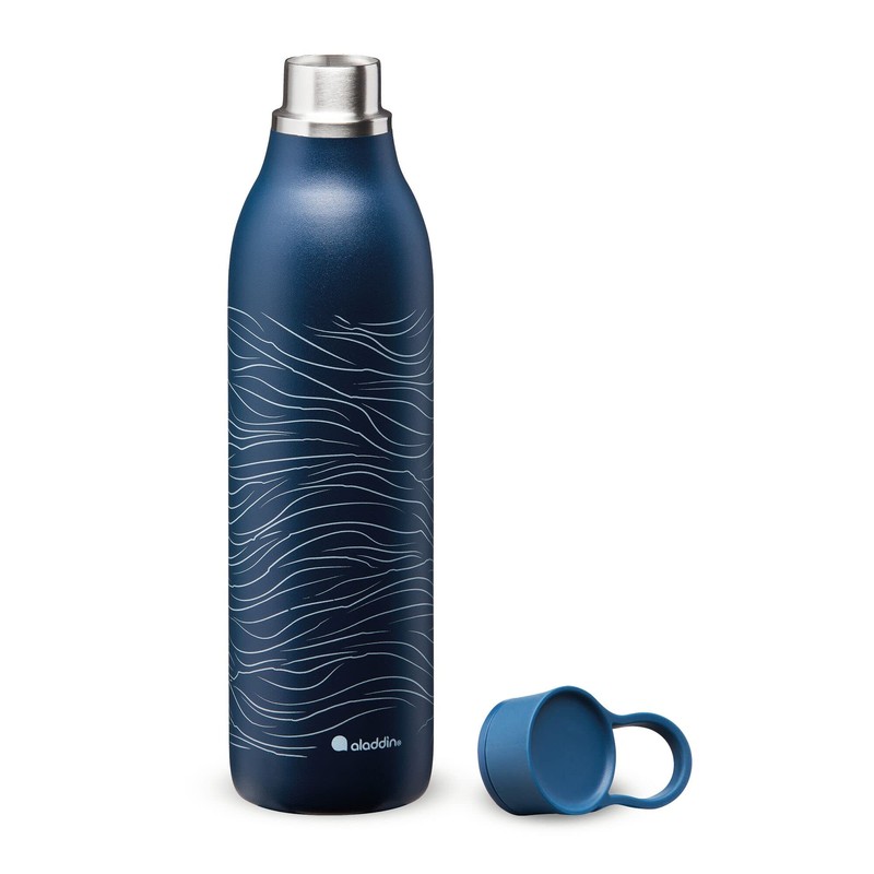Aladdin CityLoop Insulated Flask, 0.6 L, Navy Blue + Print