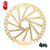 CNC Bike Disc Brake Rotor 203mm，MTB Brake Rotor With Bolts，2pcs（Gold）