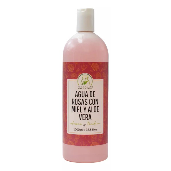 Productos Mart Mexico Agua De Rosas, Miel Orgánica & Aloe
