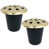 Widdle Celebrations Memorial Graveside Flower Vase Insert Black with Gold