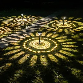 Bright Solar Pathway Lights 8 Pack,Warm White+Cool White LED Solar Lights Outdoor,IP67 Waterproof Solar Path Lights,Solar Powered Garden Lights for Walkway Yard Backyard Lawn Landscape Lighting Decor