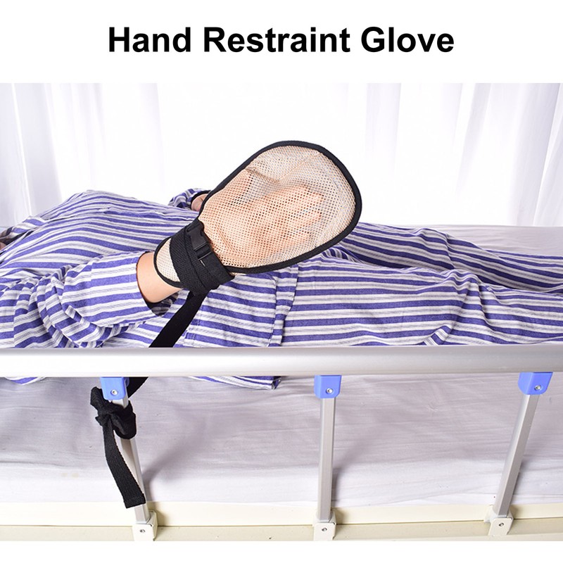 Hand Restraint Glove Dementia Elderly Restraint Glove Medical Safety Mesh