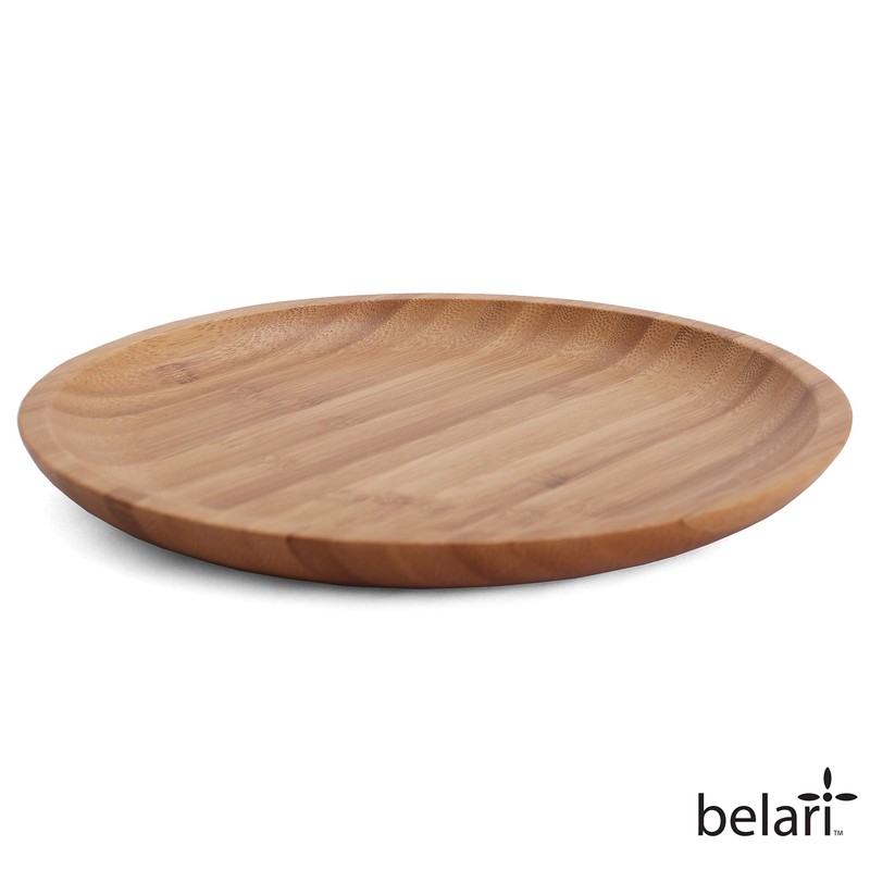 Belari 8.5" Bamboo Plate Set - Bamboo Reusable Plates -