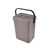 Homéa, 5 Litre Plastic Hanging Compost Bin - Taupe -