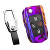 Ocezbiis For Volkswagen Key Fob Cover,Keychain,Zinc Alloy Protection Car Key