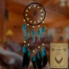 Dream Catchers Handmade Feather Native Home Wall Decoration blue and