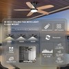 Ohniyou Ceiling Fan with Lights, 46" Flush Mount Ceiling Fans