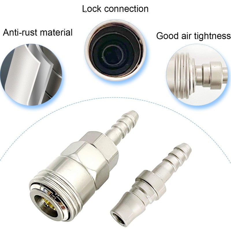 Xiatiaosann Hose Quick Coupling 8 mm Compressor Coupling Pneumatic Coupling