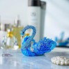 HDCRYSTALGIFTS Blue Swan Hinged Jewelry Box Ring Earrings Jewelry Organizer