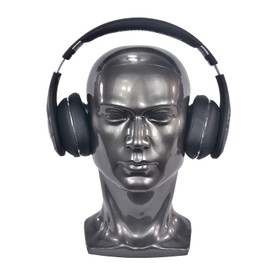 Plastic Mannequin Head with Wig Realistic for Display of Hats Sunglasses (Light Grey)