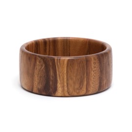 Lipper International Acacia Straight-Side Serving Bowl for Fruits or Salads, Small, 6" Diameter x 2.5" Height, Single Bowl, 29.59 fluid ounces