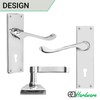 EAI Polished Chrome Victorian Scroll Door Handles for Key Lock