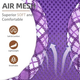 PUPTECK Dog Harness and Leash Set for Small Medium Dogs No Pull Step-in Soft Mesh Puppy Cat Vest Harnesses Reflective at Night, Purple M