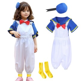 HarnyLoom Halloween Cosplay Costume, Sailor Uniform, Girls, Halloween Costume, Kids, Navy Style, Cute, Duck Costume, Halloween Party, Birthday, Amusement Park, Cultural Festival, School Festival,