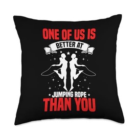 Jump Rope Jumping Fitness Fun Workout Training Skipping Rope Throw Pillow