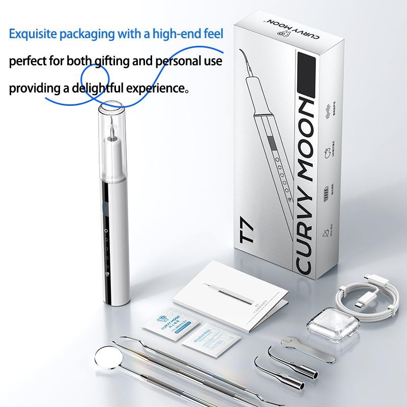 CURVY MOON Rechargeable Teeth Cleaning Tool with Replacement Head, Oral