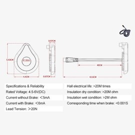 Sensor for Electric Bicycles, Multifunctional 12 Magnet Dual Hall Pedal Assistant, Waterproof Bicycle Pedal Sensor, Speed Sensor, Multifunctional Magnets, Electric Bicycle Pedal Sensor