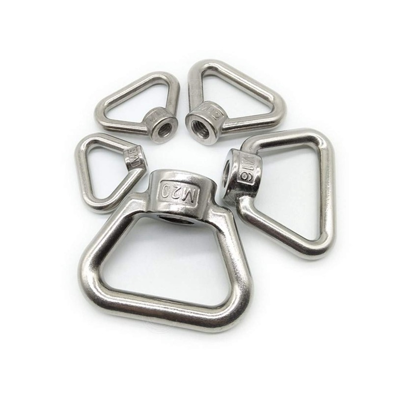4 Pack M10 Ring Nuts, 304 Stainless Steel Triangle Eye