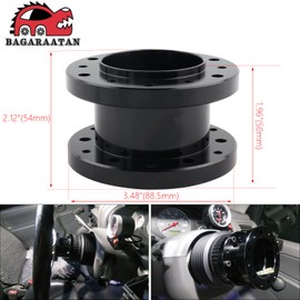 BAGARAATAN Steering Buckle Bolt, 2.0 inches (50 mm), Universal Turn Signal Bolt, Spacer, Positioning, Easy Adjustment, Custom Parts, Options, 2 Colors