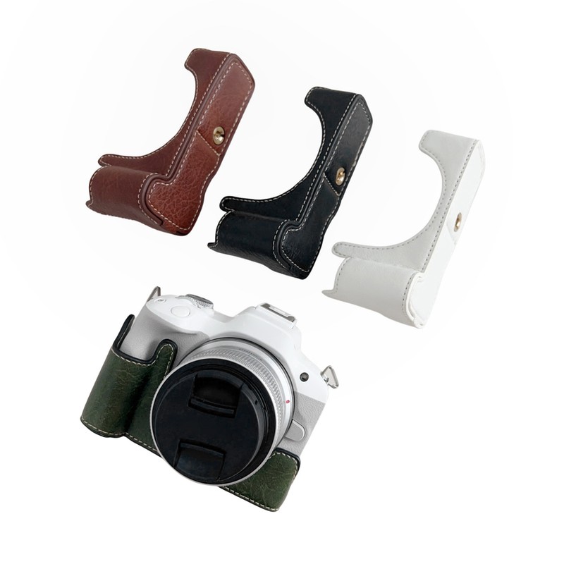 Digital Camera Bottom Protective Case PU Leather Camera Bag with