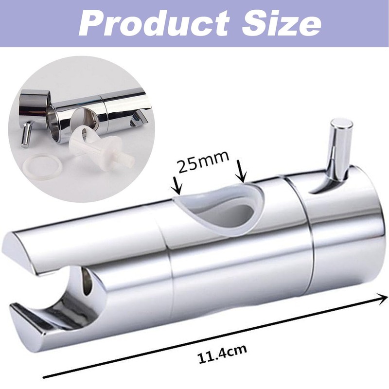 Adjustable Shower Head Holder for 25mm Slide Bar Rail, Replacement