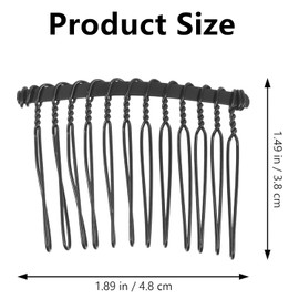 SAHENITEANA 25 Piezas Accesorios para el cabello peines de pelo francés tiara decoración peinetas laterales francesas peine de pelo para mujer Metal Decorar Pedazo de cabello sombrerería novia