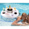 infactory Pool Drink Holder: Inflatable Drink Holder in Lifebuoy Design,